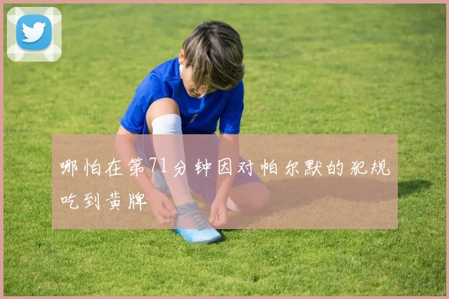 哪怕在第71分钟因对帕尔默的犯规吃到黄牌